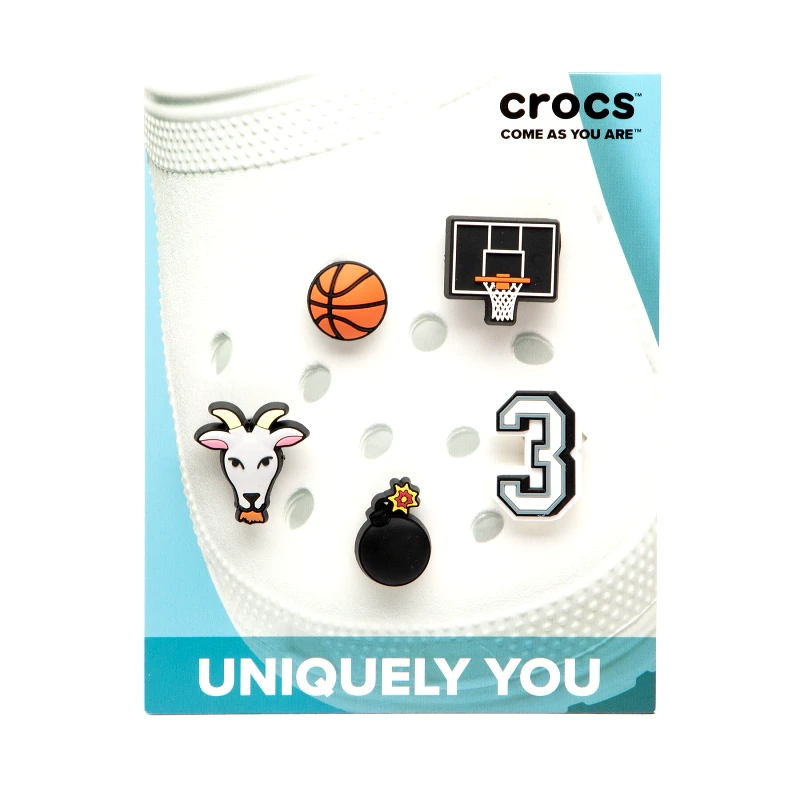 Crocs Διακόσμηση παπουτσιών Crocs Jibbitz Basketball Star 5 pack 10009750 Μαύρο