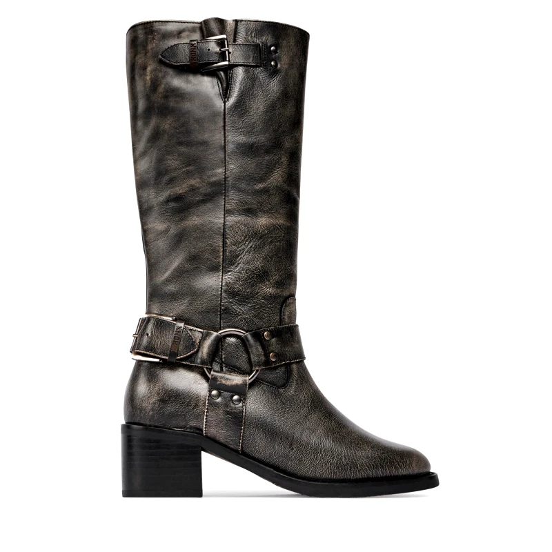 Bronx Μπότες Bronx High boots 14291-A Μαύρο