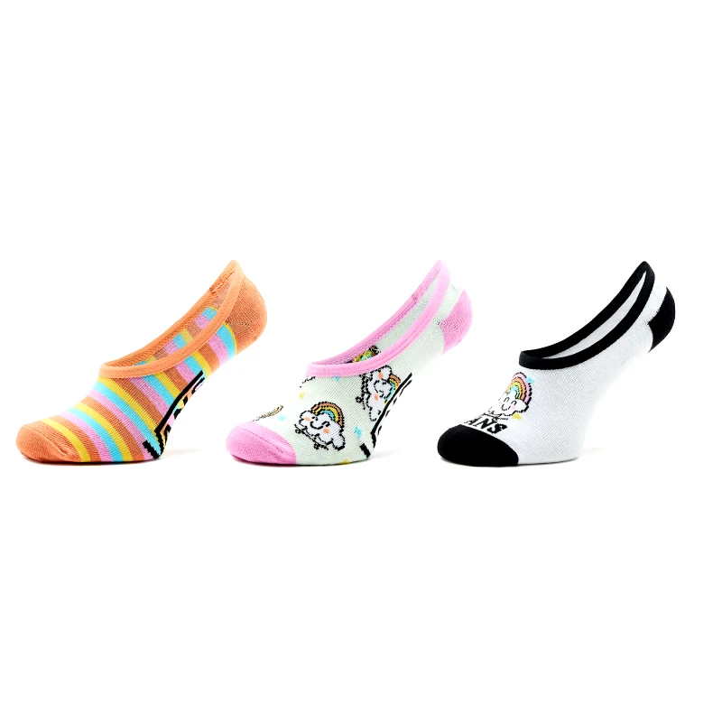 Vans Σετ κάλτσες σοσόνια παιδικές 3 τεμαχίων Vans Rainbow Rider Canoodle VN0007B4YB21 Έγχρωμο