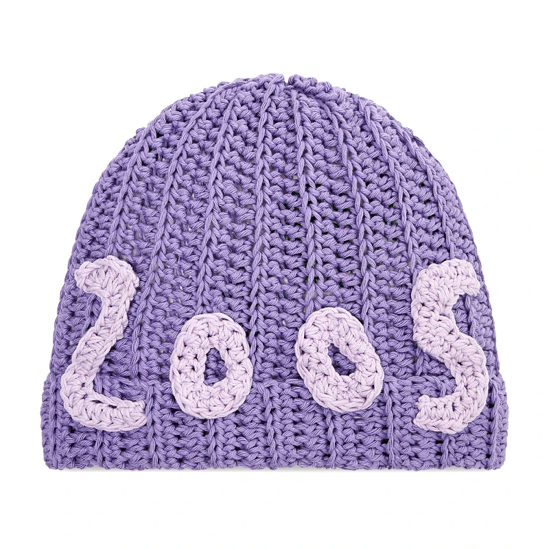 2005 Σκούφος 2005 Crocheted Μωβ