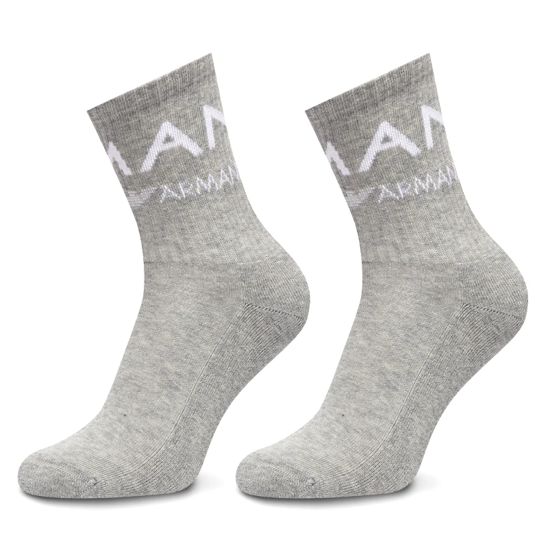 Emporio Armani Underwear Σετ 2 ζευγάρια ψηλές κάλτσες γυναικείες Emporio Armani Underwear 292303 4F227 00948 Γκρι