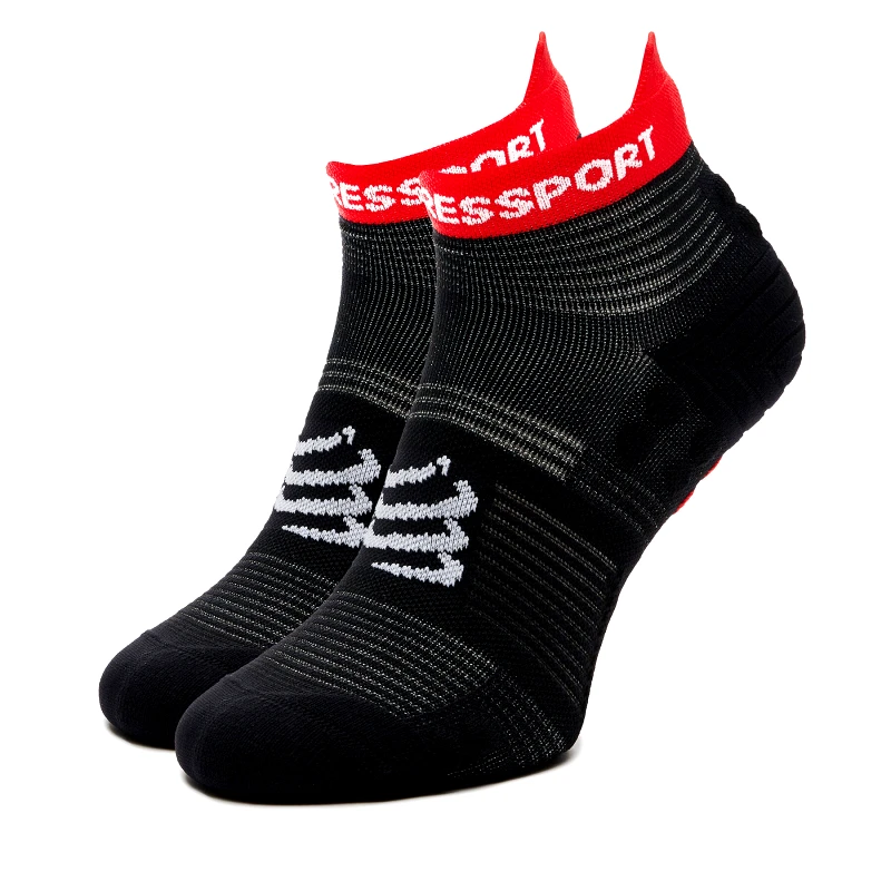 Compressport Κάλτσες Κοντές Unisex Compressport Pro Racing Socks V4.0 Run Low XU00047B Μαύρο