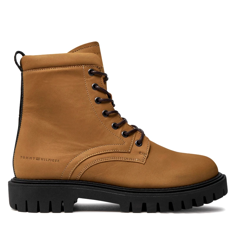 Tommy Hilfiger Ορειβατικά παπούτσια Tommy Hilfiger Casual Hilfiger Chunk Z Nbk Boot FM0FM05149 Καφέ
