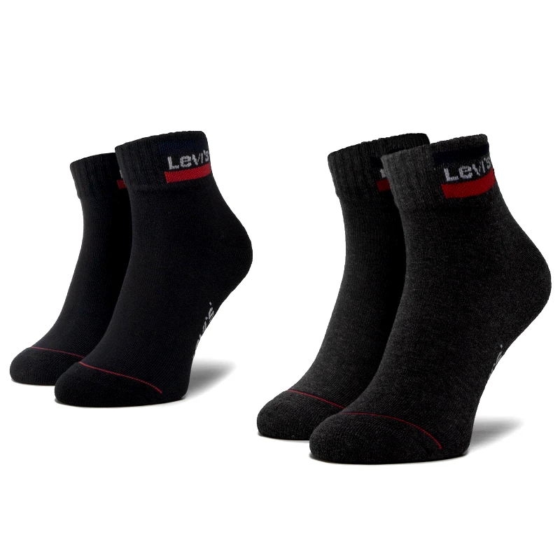 Levi's® Σετ 2 ζευγάρια κοντές κάλτσες unisex Levi's® 37157-0148 Μαύρο