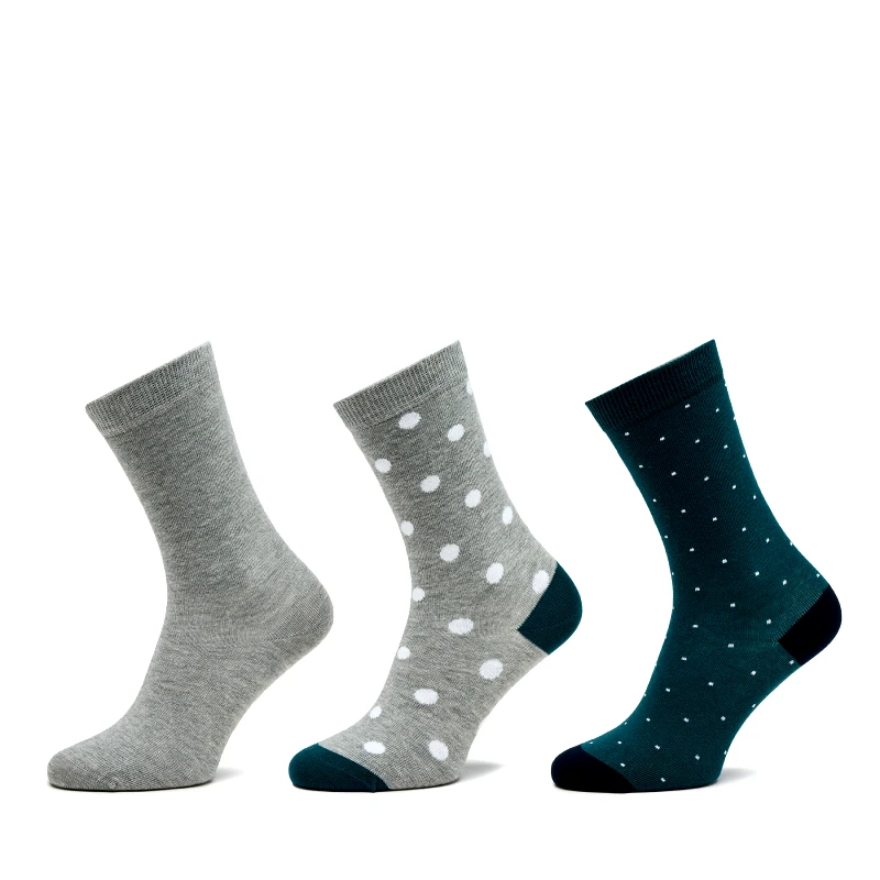 Pepe Jeans Σετ 3 ζευγάρια ψηλές κάλτσες unisex Pepe Jeans Polkadot Cr 3P PLU30022 Γκρι