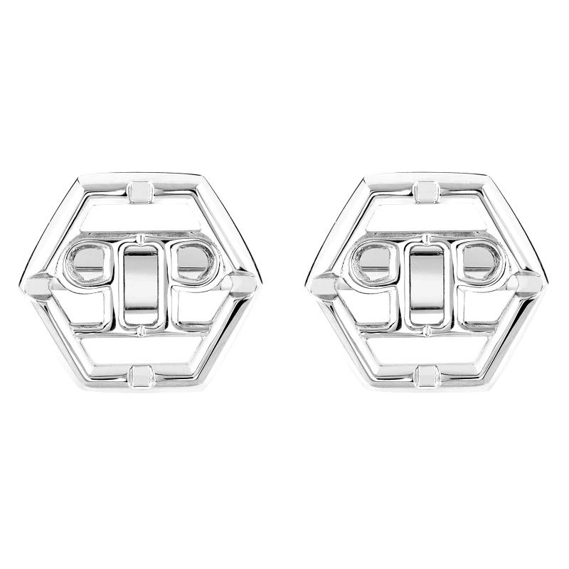 PHILIPP PLEIN Μανικετόκουμπα PHILIPP PLEIN Plein Icon PJ9AA10CU Ασημί