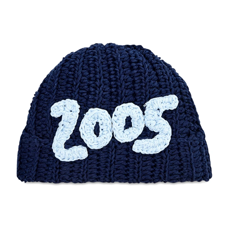 2005 Σκούφος 2005 Crocheted Beanie Σκούρο μπλε