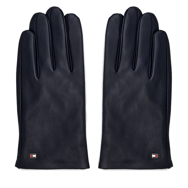 Tommy Hilfiger Γάντια Ανδρικά Tommy Hilfiger Essential Flag Leather Gloves AM0AM11482 Σκούρο μπλε