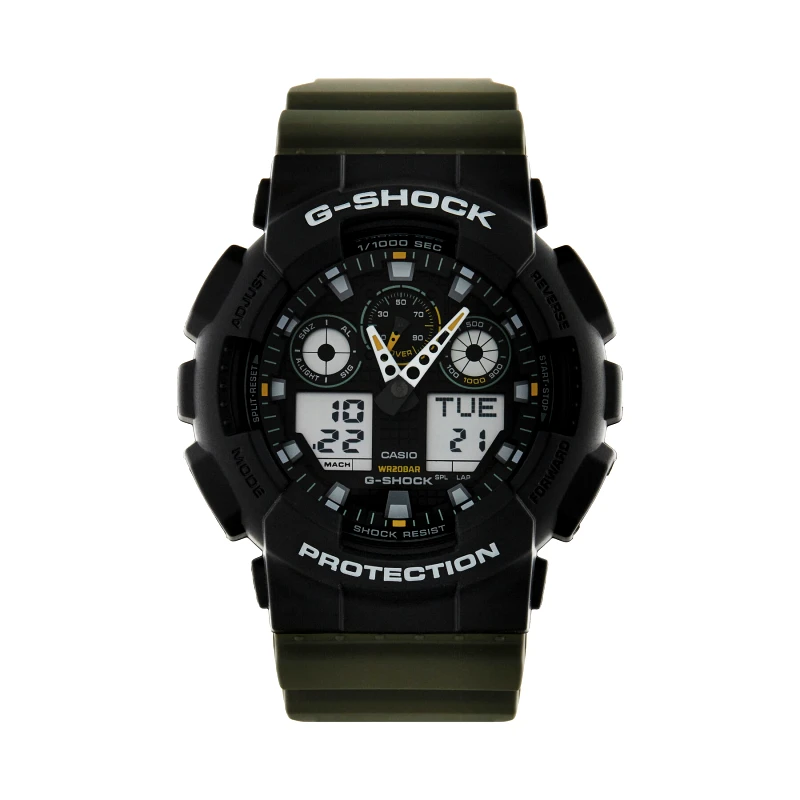 G-Shock Ρολόι G-Shock Two Tune Utility GA-100TU-1A3ER Χακί
