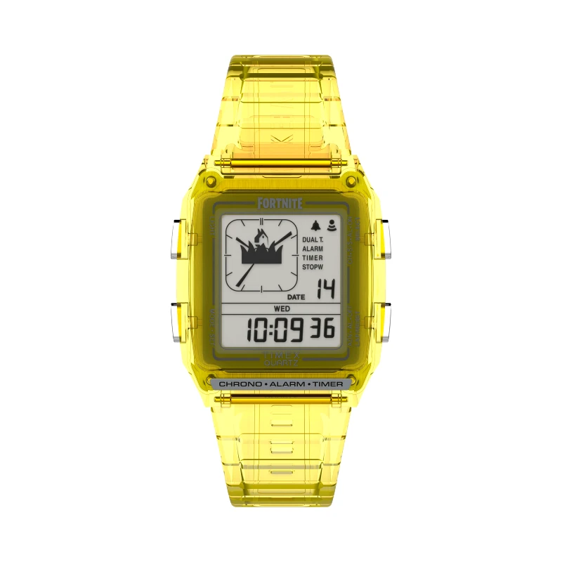Timex Ρολόι Timex Q Timex Lca X Fortnite® Chronograph TW2W96600 Κίτρινο