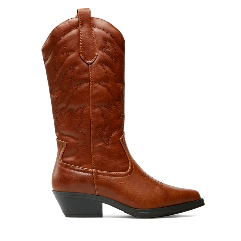 ONLY Shoes Καουμπόικες Μπότες & Μποτάκια ONLY Shoes Onlbronco 15304379 Καφέ