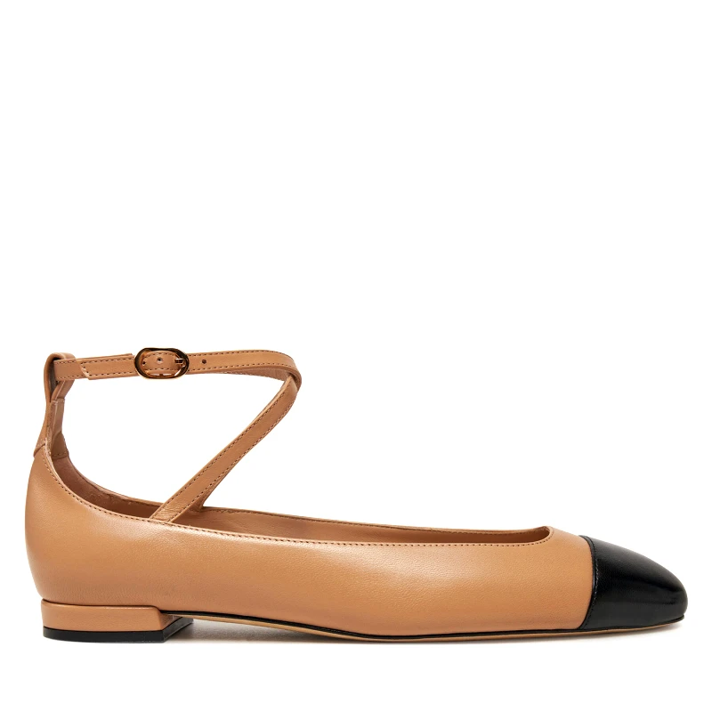 Stuart Weitzman Μπαλαρίνες Stuart Weitzman Eden Atrap Flat SJ720 Μπεζ