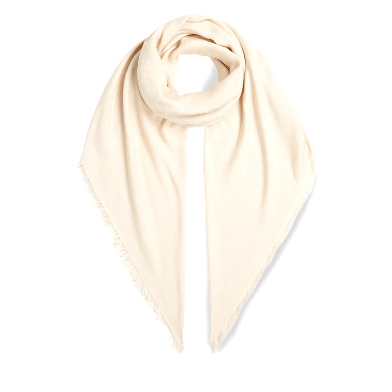 Calvin Klein Φουλάρι Calvin Klein Monogram Jacquard Scarf K60K608779 Λευκό