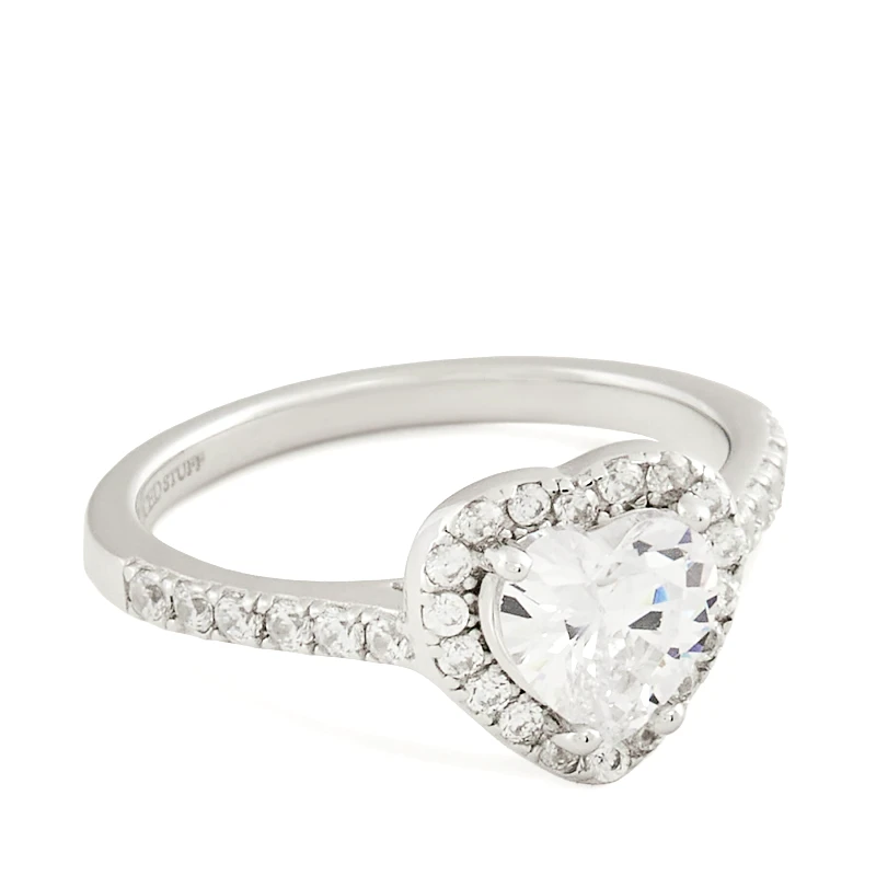 ICED STUFF Δαχτυλίδι ICED STUFF Heart Gem Λευκόχρυσο