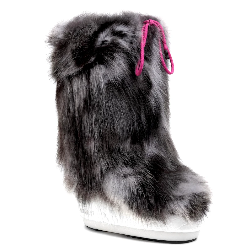 Moon Boot Γκέτες από φυσική γούνα Moon Boot Cover Fox 140COV02001 Γκρι
