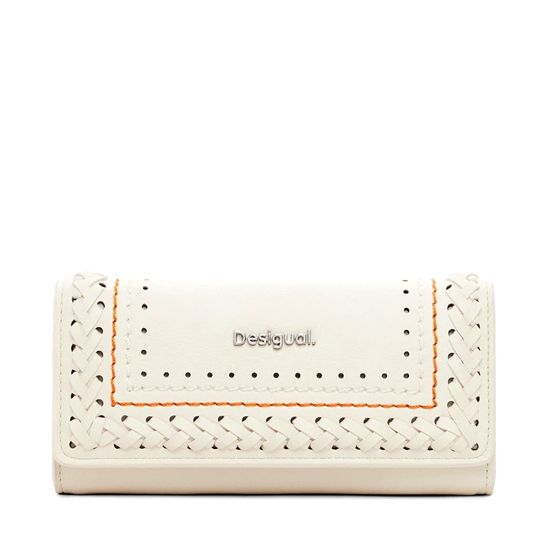 Desigual Μεγάλο Πορτοφόλι Γυναικείο Desigual 25SAYP21 Εκρού