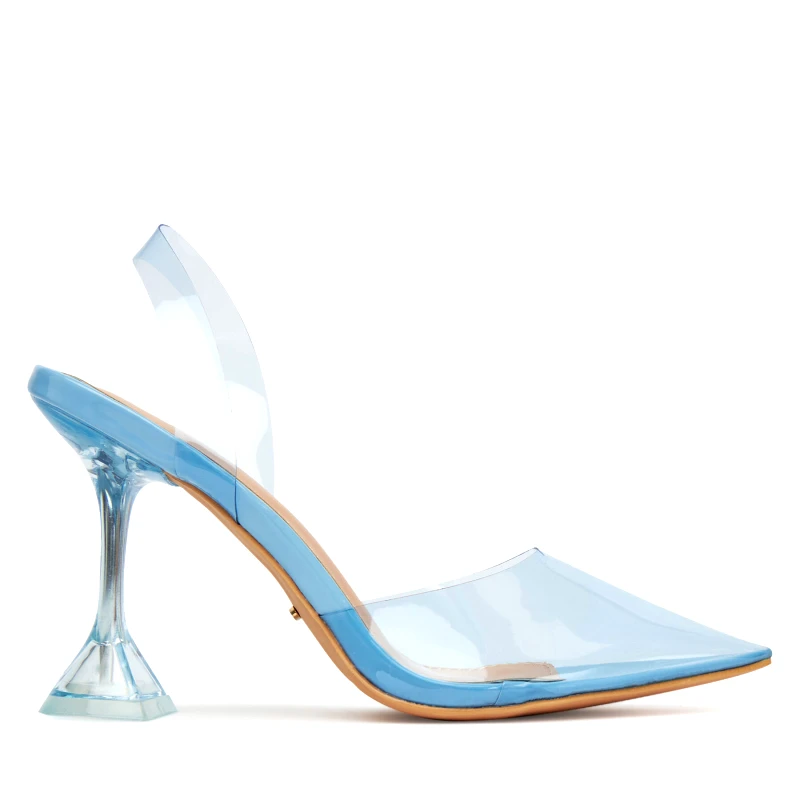 DeeZee Γόβες DeeZee ZALHT-02 BLUE PU Διαφανές