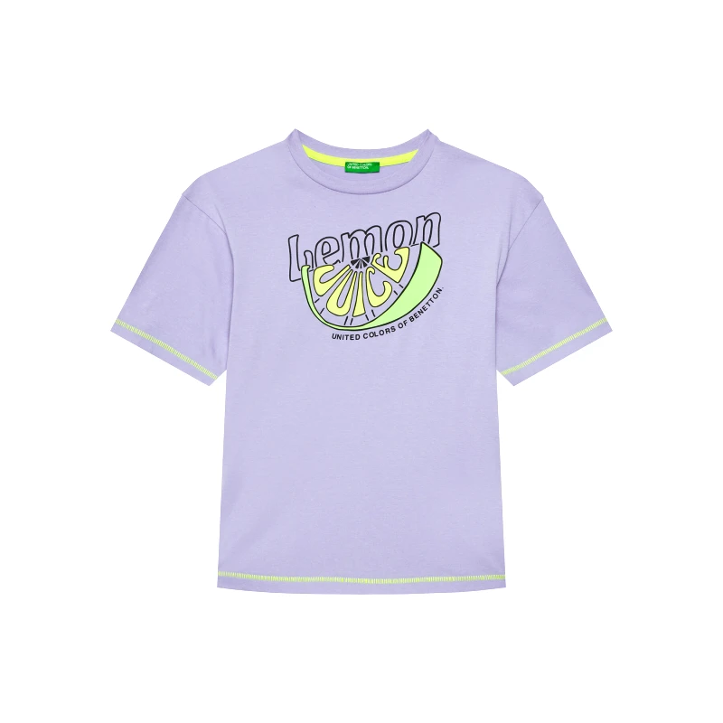 United Colors Of Benetton United Colors Of Benetton T-Shirt 3I1XC10P6 Μωβ Regular Fit