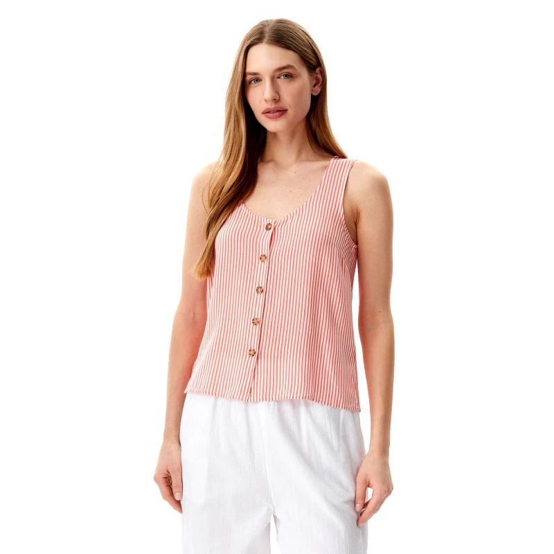 Vero Moda Vero Moda Τοπ Bumpy 10325830 Κόκκινο Standard Fit