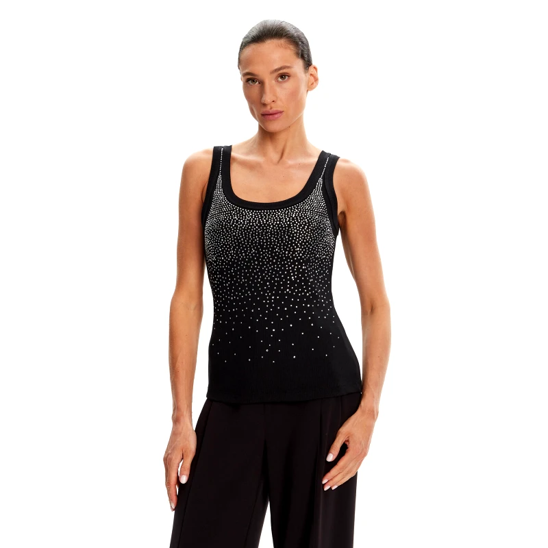 Rinascimento Rinascimento Τοπ CFC0124040003 Μαύρο Regular Fit