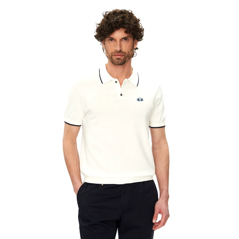 La Martina La Martina Polo Austin MAS001 YC041 Λευκό Regular Fit