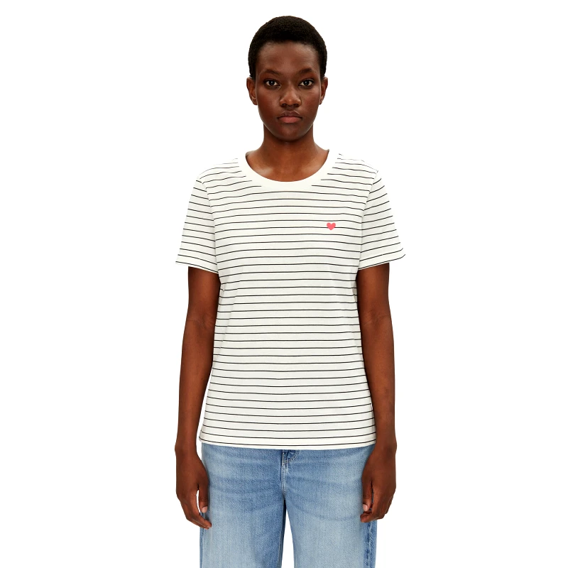 Fransa Fransa T-Shirt 20615521 Λευκό Regular Fit