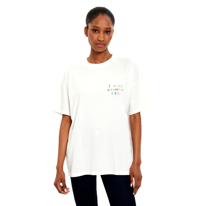 ViCOLO ViCOLO T-Shirt RB0851 Εκρού Regular Fit