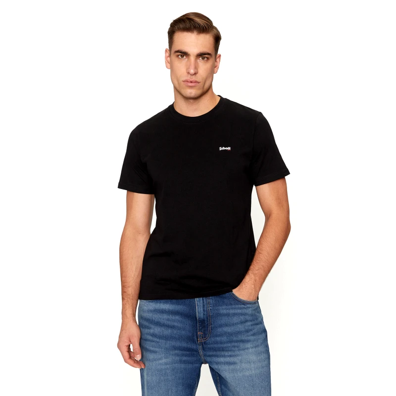 Schott NYC Schott NYC T-Shirt TSCLAWS1 Μαύρο Regular Fit