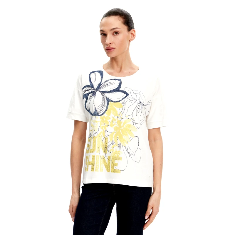 Olsen Olsen T-Shirt 11105007 Λευκό Relaxed Fit