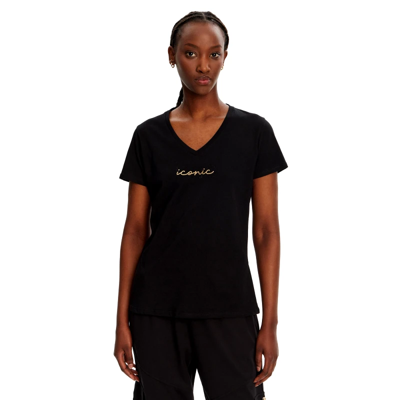 Liu Jo Sport Liu Jo Sport T-Shirt TA5179 J6040 Μαύρο Regular Fit