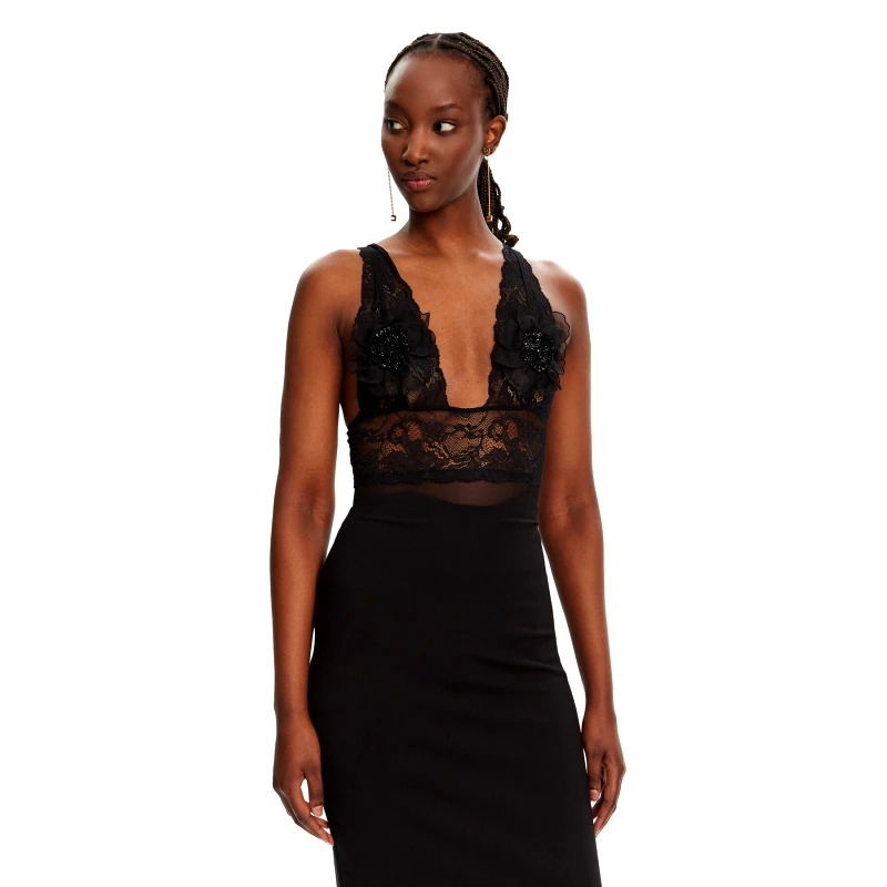 Elisabetta Franchi Elisabetta Franchi κορμάκι BO03452E2 110 Μαύρο Regular Fit