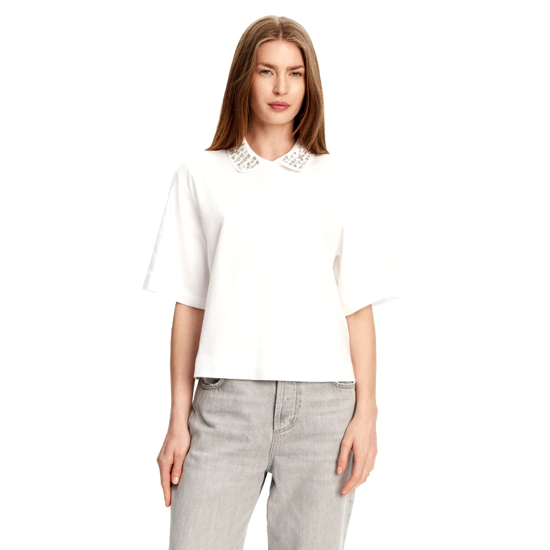 Marella Marella Polo Gonzaga 2513951014 Λευκό Relaxed Fit