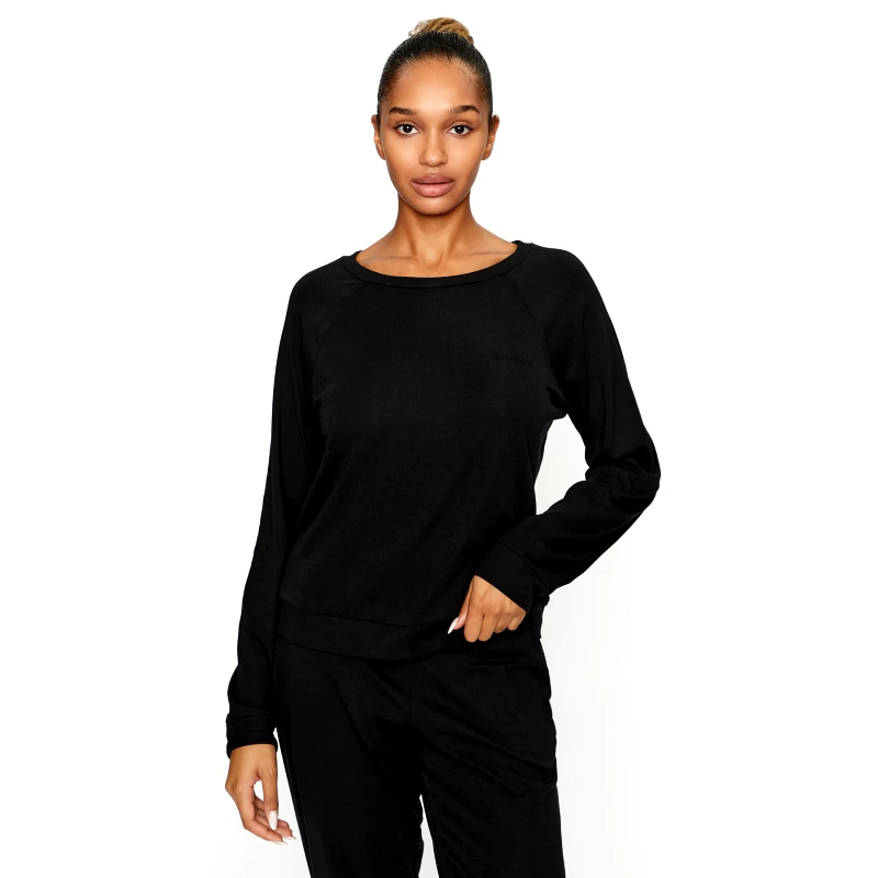 Calvin Klein Underwear Calvin Klein Underwear Μπλούζα πιτζάμας 000QS7003E Μαύρο Regular Fit