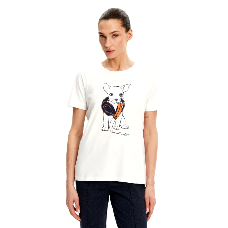 Olsen Olsen T-Shirt 11105029 Λευκό Slim Fit