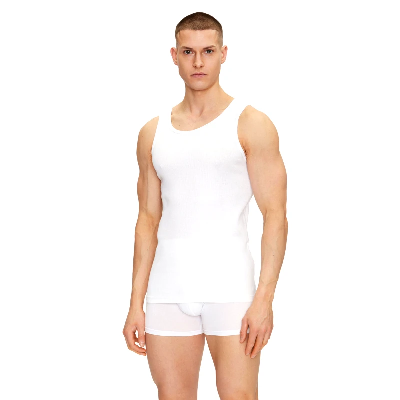 Resteröds Resteröds Σετ 2 tank tops 7027 1 Λευκό Slim Fit