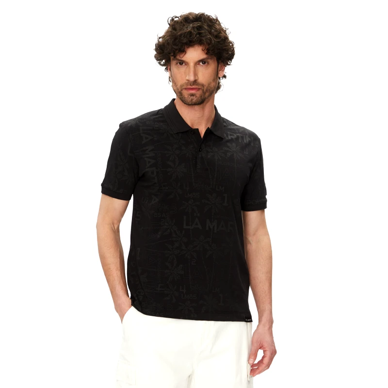 La Martina La Martina Polo Allen MAP010 JS402 Μαύρο Regular Fit