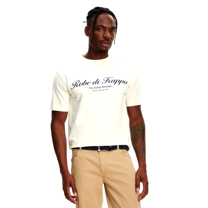 Robe di Kappa Robe di Kappa T-Shirt Robe Giovani Tozeur 61151CW Εκρού Regular Fit