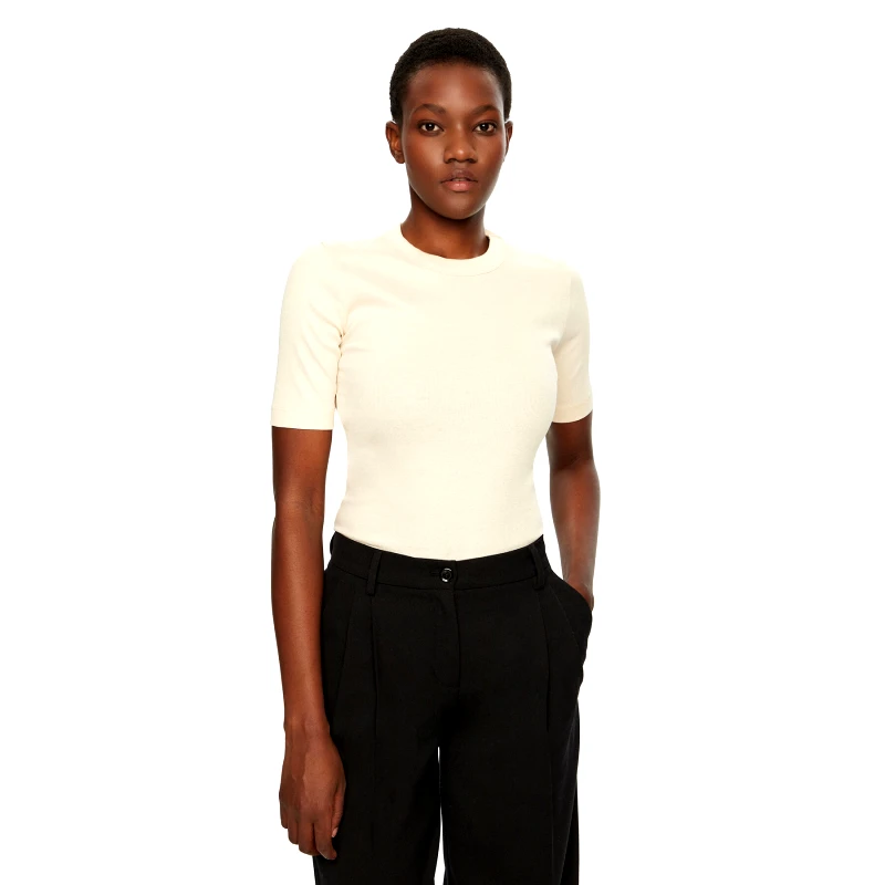 IVY OAK IVY OAK T-Shirt Kristin IO1100X2351 Μπεζ Slim Fit