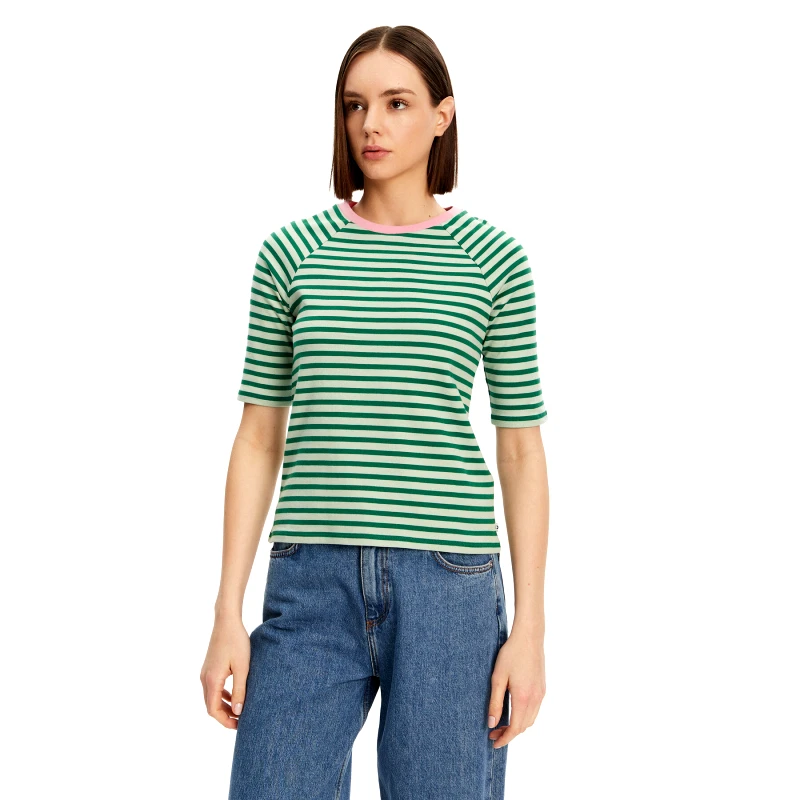 Tom Tailor Denim Tom Tailor Denim T-Shirt 1045410 Πράσινο Regular Fit