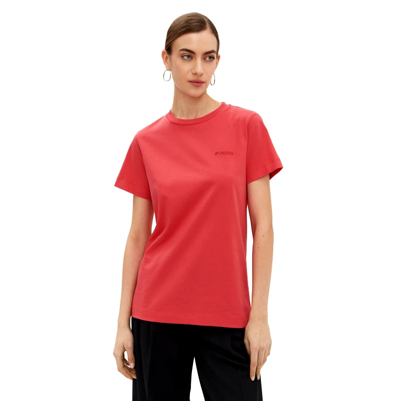 PINKO PINKO T-Shirt 101752 A2HN Κόκκινο Regular Fit