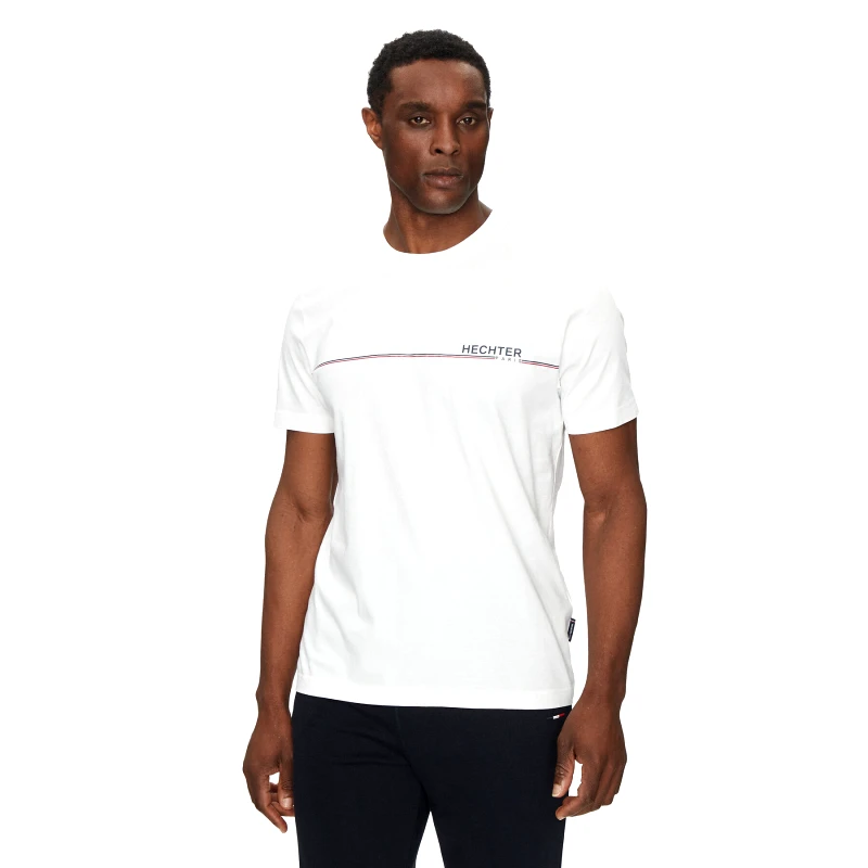 Hechter Paris Hechter Paris T-Shirt 75008 151919 Λευκό Regular Fit