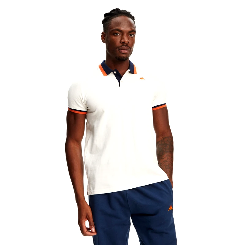 Robe di Kappa Robe di Kappa Polo Atsushi 611255W Εκρού Regular Fit