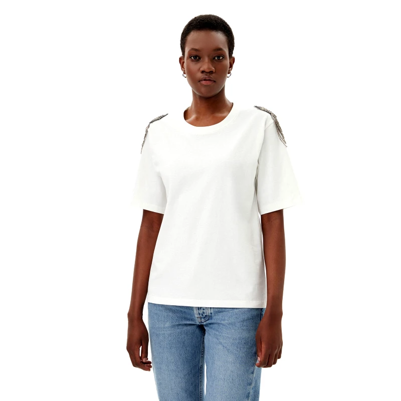 ViCOLO ViCOLO T-Shirt RD0015 Λευκό Regular Fit