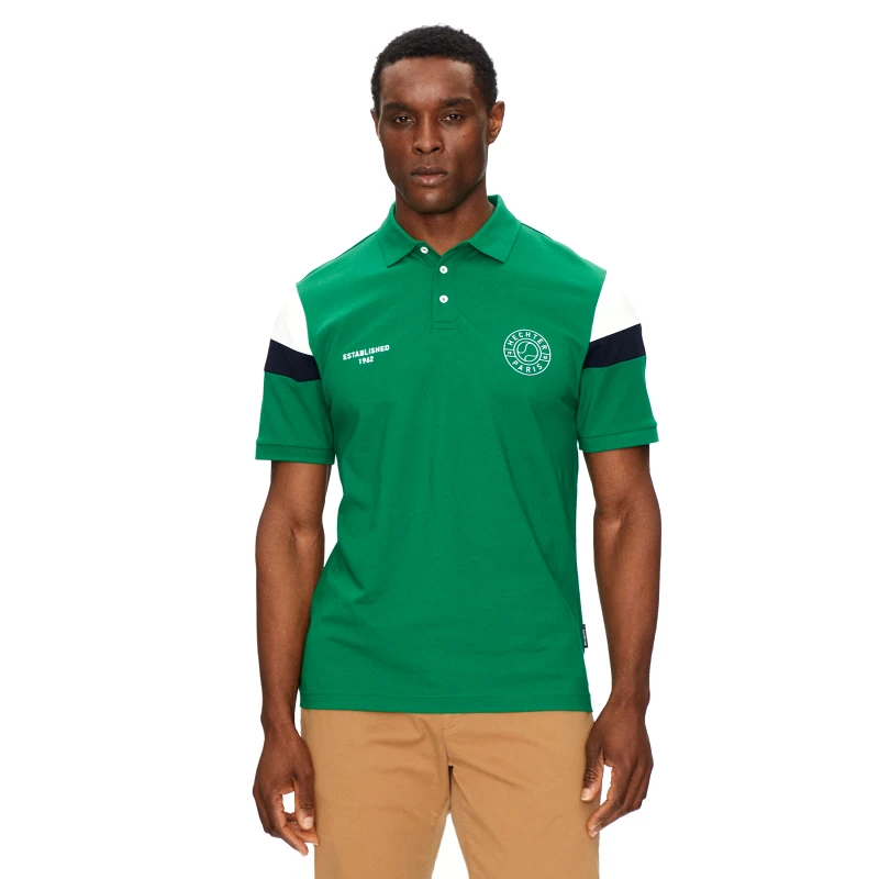 Hechter Paris Hechter Paris Polo Pique X-Tech 74026 151929 Πράσινο Regular Fit