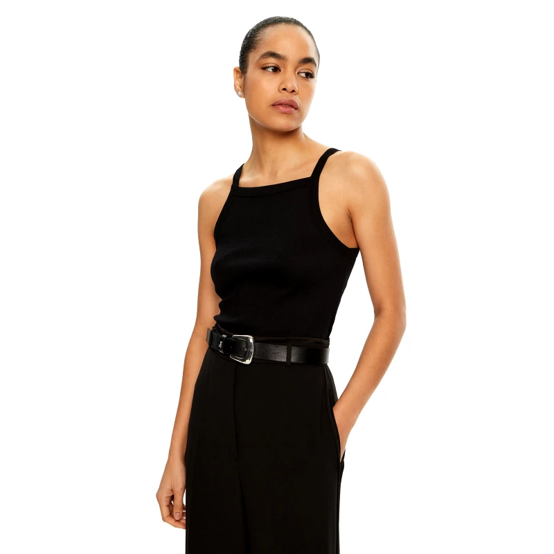 IVY OAK IVY OAK Τοπ Klara Rose IO1100X2362 Μαύρο Slim Fit