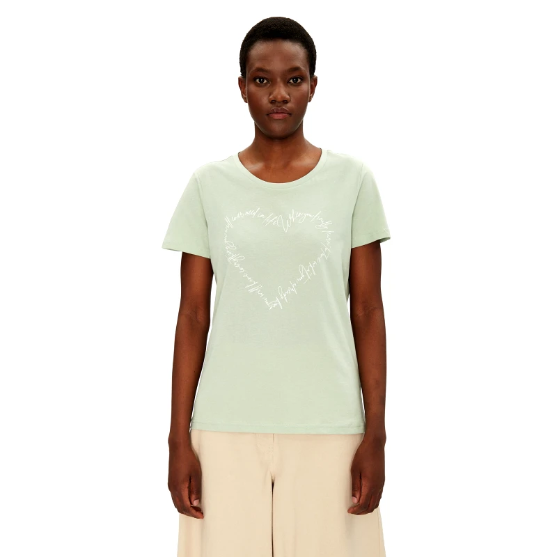 Fransa Fransa T-Shirt 20615482 Πράσινο Regular Fit