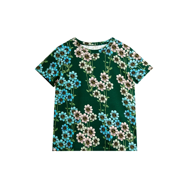 MINI RODINI Mini Rodini T-Shirt Daisys 2472013575 Πράσινο Regular Fit