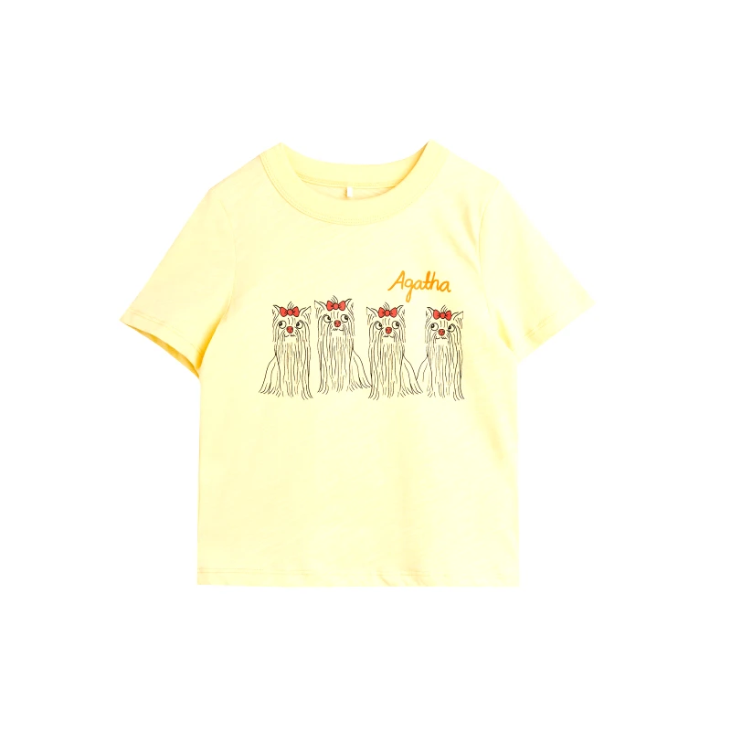 MINI RODINI Mini Rodini T-Shirt Agatha 2472014323 Κίτρινο Regular Fit