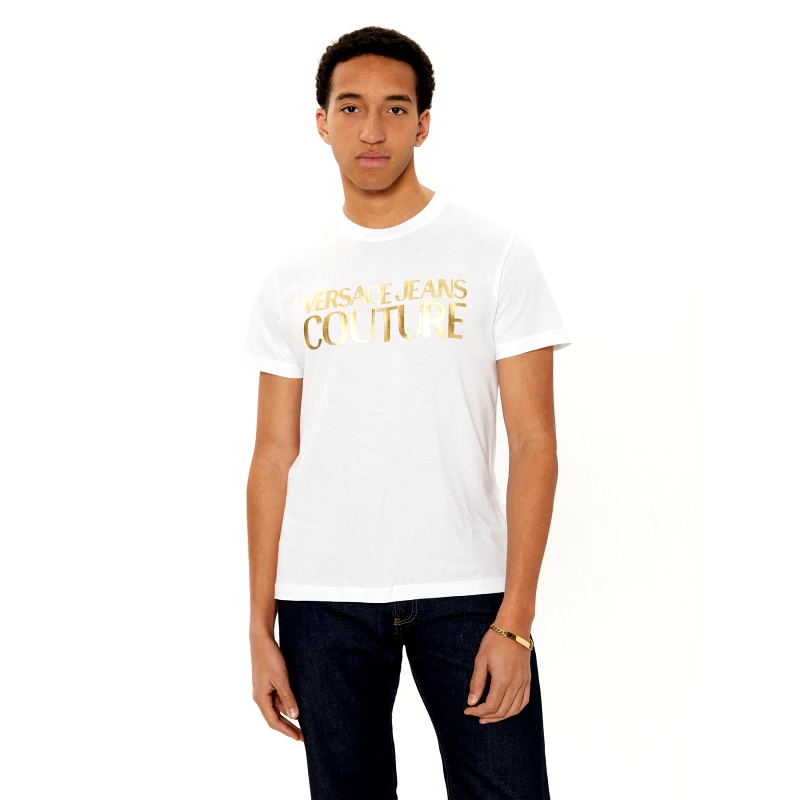 Versace Jeans Couture Versace Jeans Couture T-Shirt 78GAHT05 Λευκό Regular Fit