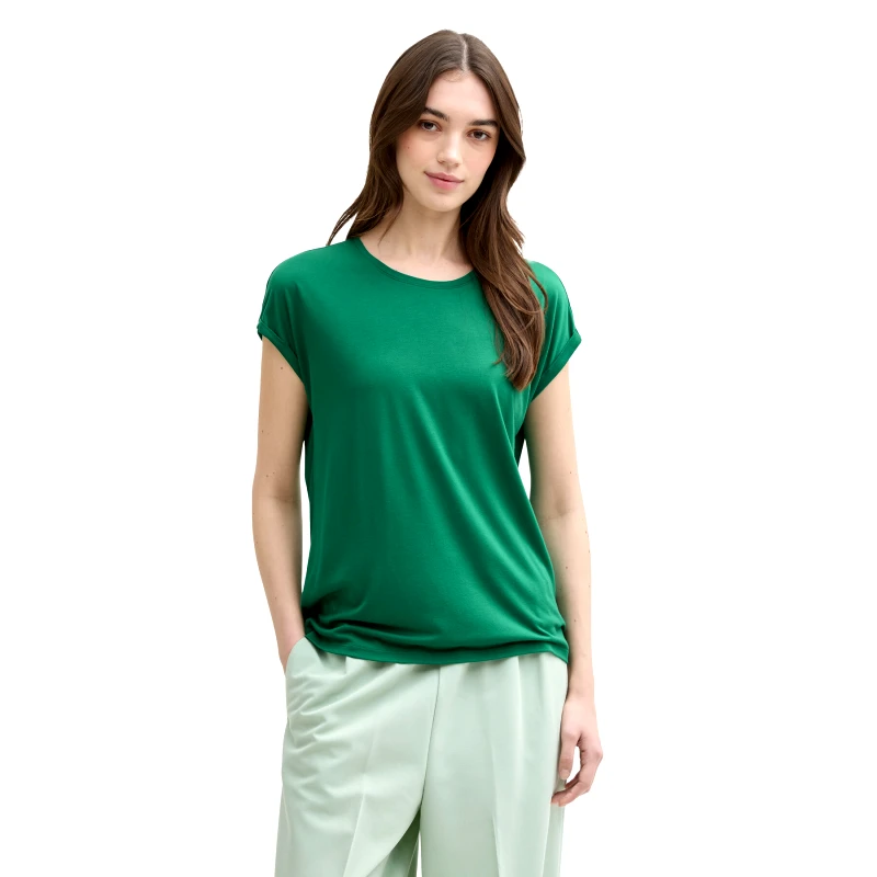 Tom Tailor Denim Tom Tailor Denim T-Shirt 1030942 Πράσινο Regular Fit